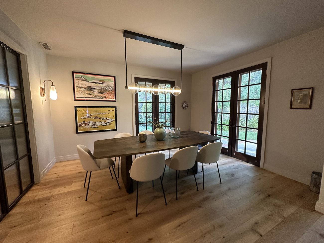 Modern dining room after remodel