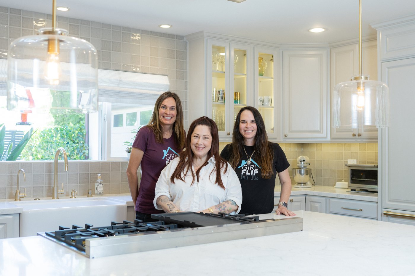 Carnie Wilson kitchen after remodel, island view