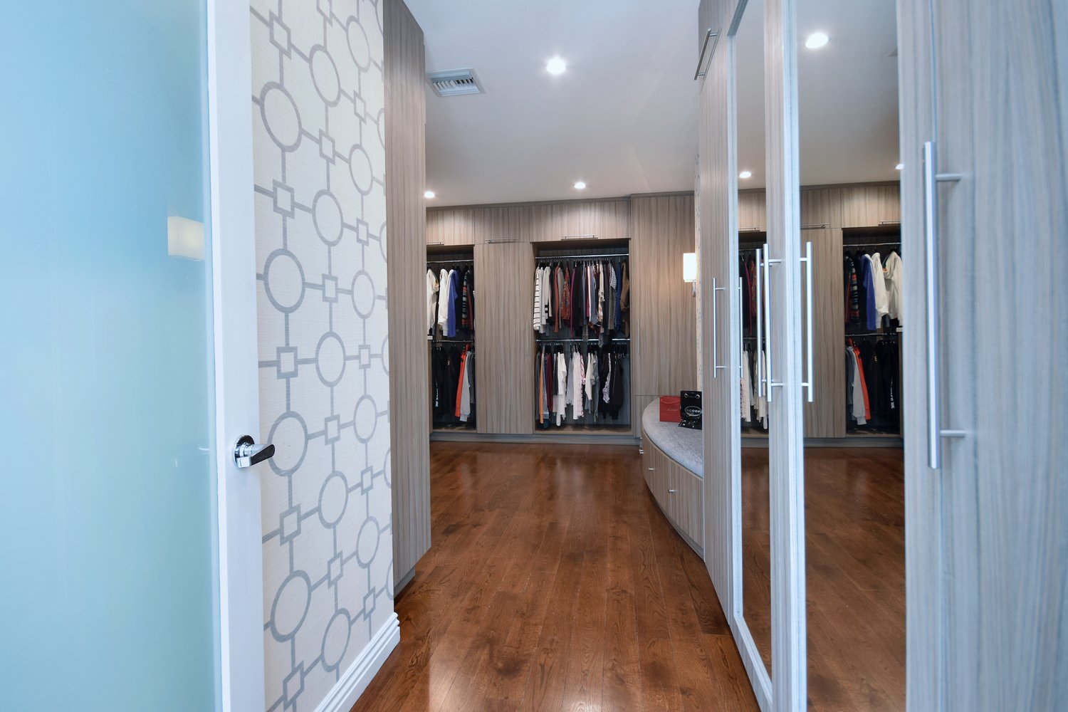 Custom walk-in closet in a full-home remodel